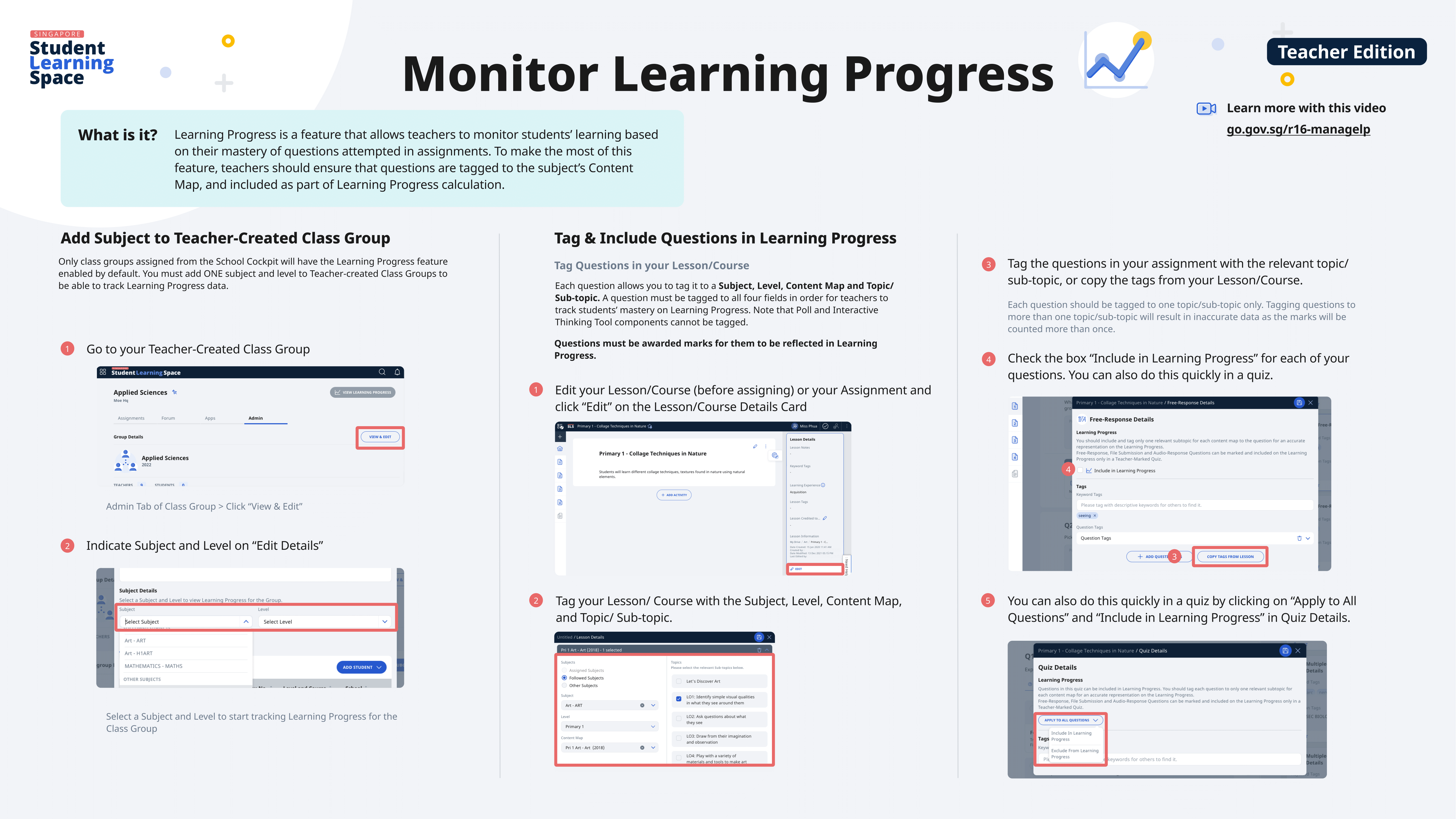 Monitor Learning Progress